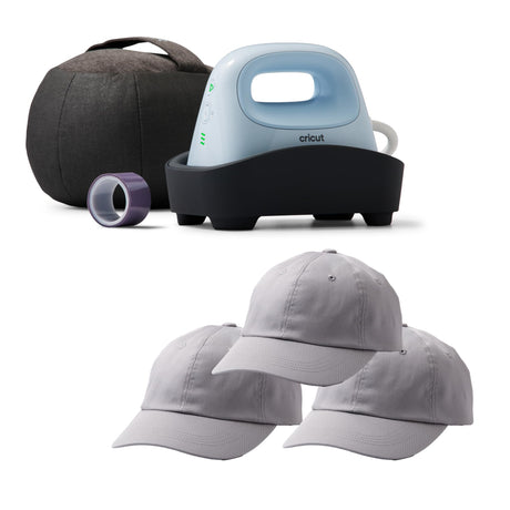 Cricut Hat Press - Smart Heat Press Machine | Bundle with 3 Hats Cricut