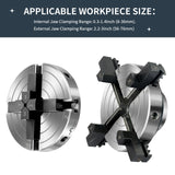 Wood Lathe Chuck,4-Inch 4-Jaw Lathe Chucks, Self-Centering Lathe Chucks for Woodturning with 1"x8TPI Thread HAowosi