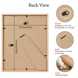 ATOBART 8x10inch Picture Frames, Oak Wood Photo Frame Set with High Definition Glass for Wall Mount or Table Top Display, Natural Wood Color,Set of 2 ATOBART