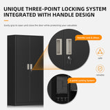 Greenvelly Metal Garage Cabinets with Pegboard,72" Black Steel Storage Cabinet with Doors and Shelves,Tall Tool Cabinet with Looking Doors for Garage,Home Office,Warehouse Greenvelly