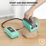 ITEFDTUTNE 2 in 1 Hat Press Machine, Heat Press Machine for Caps, T-Shirts, Bags. with 3.15"×5.5" Curved Heating Element & Silicone Platen, LCD Digital Temperature & Timer Control, No Crease ITEFDTUTNE