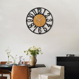 LEIKE Large Wall Clocks,Silent,Non Ticking,Battery Operated Rustic Round Modern Big Wood Wall Clock for Living Room, Bedroom,Kitchen,Farmhouse,Office,Home Decor LEIKE