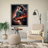 Benjenes Diamond Art Kits for Adults, Wolf Diamond Painting Kits for Adults, 5D DIY Round Drill Gem Art Paint with Diamonds Dots Crafts Kits for Home Decor Gift 12x16inch Benjenes