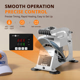 HTVRONT Hat Press Machine - Hat Press Heat Machine for Caps Curved Teflon-Coated Heat Plate, White Hat Heat Press Machine for Caps with Memory Mode and Non-Slip Base for Heat Transfer Vinyl HTVRONT