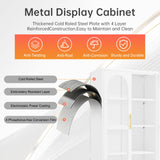 baoliwo Display Cabinet with Glass Door, 71" Tall Storage Cabinet with Adjustable Shelves, Metal Curio Cabinet Multi-Purpose Display Case for Collectibles Bedroom Living Room Office baoliwo