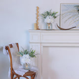 Faux Flowers with Vase,Artificial Silk Flowers in Vase, Fake Plant Eucalyptus and Willow,Flower Arrangement for Home Farmhouse kitchen Dining Table Centerpiece Decorations Coffee Table Decor (White) VIERENA