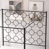 PAUKIN Black Metal Canopy Bed Frame Queen/Mattress Foundation with Steel Slat Support/No Box Spring Needed/Easy Assembly (Black, Queen) PAUKIN