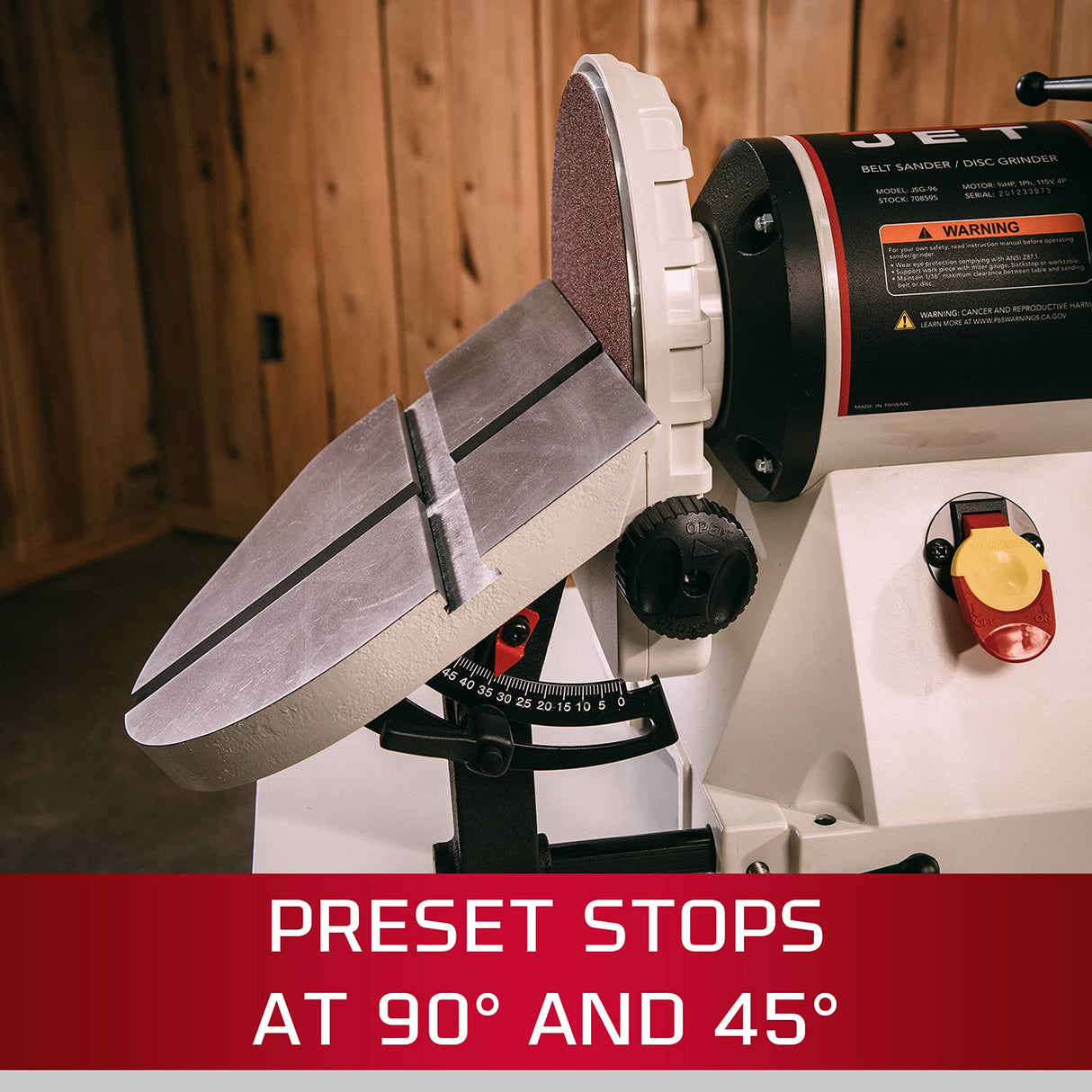 JET 6" x 48" Belt and 9" Disc Sander with Closed Stand, 3/4 HP, 1Ph 115V (Model JSG-96CS) Jet