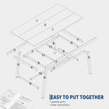 IDEALHOUSE Rustic Dining Table for 6-8 People, 78.7” Long Rectangle Kitchen Table, Industrial Farmhouse Wooden Kitchen Tables with Sturdy Metal Frame, Dining Room Table for Office, Home IDEALHOUSE