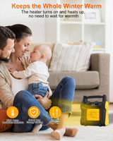 Outdoor Heaters for Patio, 1500W Garage Heater with Overheat Protection, 3S Fast Heating Electric Portable Space Heater, Outdoor Heater, Garage, Greenhouse, Indoor Outdoor Use AgiiMan