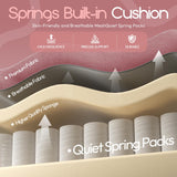 Dowinx Fabric Gaming Chair with Pocket Spring Cushion,Breathable Computer Chair with Massage Lumbar Support and Footrest,High Back Game Office Chair for Adult,Pink Dowinx