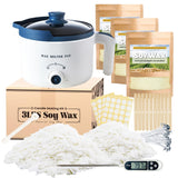 Soy Wax for Candle Making Kit - DIY Soy Candle Making Supplies with 3lbs Natural Soy Wax Flakes, Electric Wax Melter, Thermometer, Wicks, Perfect for Making Your Own Candles KQU