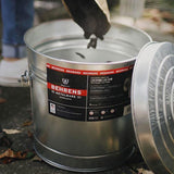 Behrens Galvanized Steel Storage Can or Waste Bin w/ Locking Lid & Handle, 6 Gal. Behrens