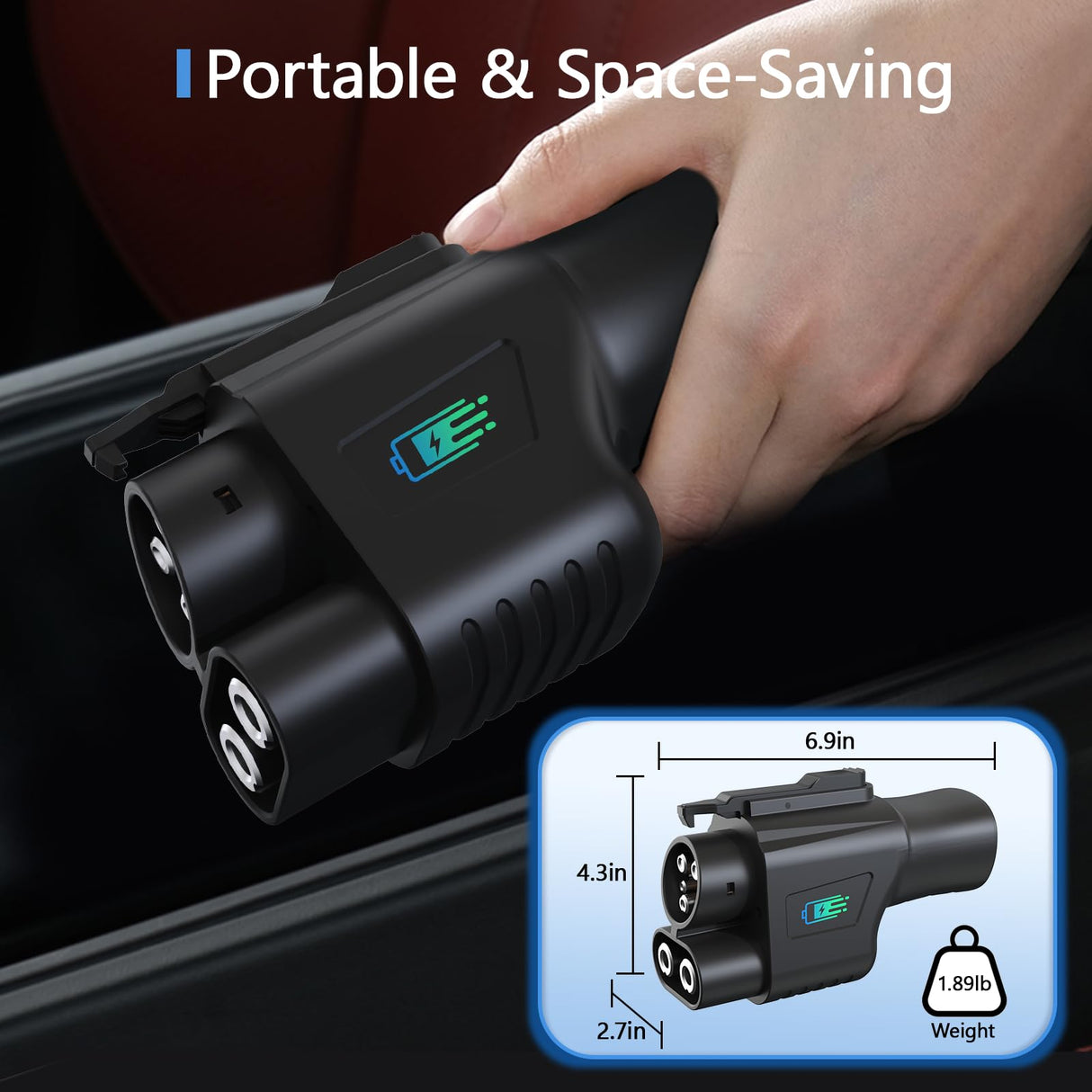 Supchargadap NACS to CCS Adapter, Electric Vehicle NACS to CCS1 Adapter for Tesla Supercharger, Max 500Amps-1000V for Tesla V3/V4 DC Fast Charging Stations, for Ford, Rivian, GMC, Chevrolet, Cadillac Supchargadap