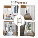 Kings Brand Furniture - Entryway Table - Narrow Console Table - Console Table with Storage - Hallway Decor - Wood Console Tables for Entryway - Narrow Console Sofa Side Table - Foyer - White Kings Brand Furniture