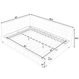 RuiSiSi Queen Size Upholstered Daybed, Queen Corner Bed with L Shaped Headboard, Velvet Day Bed Floor Bed Frame for Living Room Guest Room, Reversible Left or Right, Black RuiSiSi