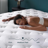 12 Inch King Size Hybrid Mattress in a Box – Medium Firm Memory Foam & Pocket Coils – Cooling Comfort, Motion Isolation & Pressure Relief Mambrc