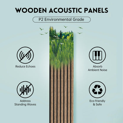 Ritollo Wood Panels for Wall and Ceiling, 94.5"×11" Wall Panels for Interior Wall Decor, 3D Wood Slat Wall Panel/Fluted Sound Absorbing Panel - - WoodArtSupply