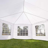 Outsunny 22 x 16 ft Party Tent, Wedding Tent with Sidewalls, Heavy Duty Event Tent with 2 Doors and 6 Windows, Outdoor Gazebo Tent for Party, White Outsunny