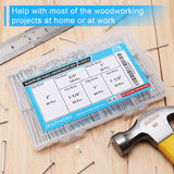 376pcs Premium Hardware Nails Assortment Kit, Maximum Length 2 Inches Galvanized Nails, Picture Hanging Nails, Wood Nails, Wall Nails with Storage Box | 6 Sizes JEGONFRI