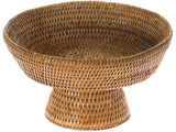 KOUBOO La Jolla Rattan Fruit Bowl, 10.5 inches x 10.5 inches x 6.5 inches, Honey Brown Kouboo