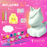 Cokiki Paint Your Own Unicorn Lamp Kit, Art Supplies DIY Crafts Night Light Painting Kit, Arts and Crafts for Kids Ages 8-12, Birthday Party Holiday Creative Gift for Girls Boys Ages 6 7 8 9 10 11 12+ Cokiki