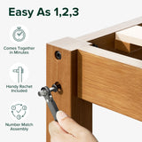 Zinus Leah Bamboo Platform Bed Frame with Slatted Headboard – No Box Spring Required, Easy Assembly, Full Size Zinus