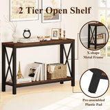 Rustic Oak 2-Tier Console Table by BON AUGURE – Stylish Entryway and Living Room Furniture BON AUGURE