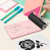 5 Pack 4x6 Pale Pink Rubber Stamp Carving Blocks Linoleum Block with Linoleum Cutter and Rubber Brayer Roller for Stamp Maker Printmaking Supplies Lyzskco