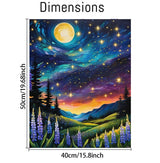 Paint by Numbers Kit for Adults-Starry Sky Paint by Number Kits on Canvas Without Frame, DIY Abstract Landscape Adults' Paint-by-Number Kits Oil Painting for Home Wall Decor16x20inch Generic