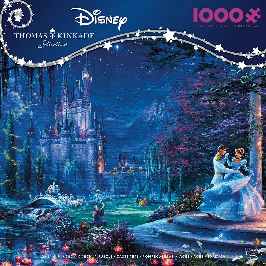 Ceaco - Thomas Kinkade - Disney - Cinderella - Dancing in The Starlight - 1000 Piece Jigsaw Puzzle Ceaco