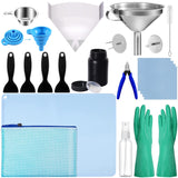 LCD 3D Printer Accessories Resin Tool Kit Includes Stainless Steel Funnel, Resin Filter, Silicone Pad, Photosensitive Resin Bottle, Basic Tools for SLA/DLP Printing ELITECTK