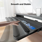 HUANUO Standing Desk Adjustable Height, 48" x 24" Electric Stand Up Desk for Home Office with Large Keyboard Tray(26.7"), 4 Memory Height Setting, Computer Workstation, Grey HUANUO