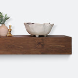 Fireplace Mantel, Rustic, Shelf, Floating Mantle, Real Wood, Beam, URBANDI (Provincial, 48Lx6Hx8D) WoodArtSupply