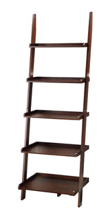 Convenience Concepts 5 shelves, American Heritage Bookshelf Ladder, Espresso, 72.75" x 25" Convenience Concepts