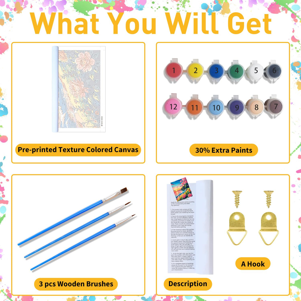 Landscape Paint by Numbers for Adult, Scenery Paint by Numbers Kit for Adults Beginners, DIY Acrylic Paint by Number on Canvas for Home Wall Art Decor 16x20 Inch Mandun