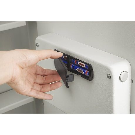 In-Wall Safe - Home or Business Safe with LED Keypad and 2 Manual Override Keys - Protects Cash, Jewelry, Passports, and More by Paragon Safes (Cream) Paragon Lock & Safe