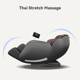 Real Relax Favor-06 Brown and Black Full Body Zero Gravity SL-Track Shiatsu Massage Chair Recliner with Heat, Bluetooth Foot Roller, 3D Massage, Airbag Massage, App & Remote Control Real Relax