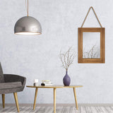 DECORKEY Rectangle Wall Mirror for Bathroom, Distressed White Wood Decor with Hanging Rope for Rustic Home Decor, Vanity, Living Room 12"×16"（Wooden） DECORKEY