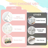 Fall Paint by Numbers for Adults with Framed Canvas-with Wooden Easel,Paint by Numbers Kits Framed Canvas,DIY Acrylic Oil Painting Kits with Brushes Nice Gift Box for Home Wall Decor(12x16 Inch) MIRCVSH