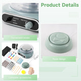 Mini Pottery Wheel Kit, Turntable Electric Pottery Wheel, Clay Making Pottery Machine with 24 Pottery Shaping Tools and Paint Set, Craft Kits Gift for Kids Teens & Adults Beginners OMISTAR