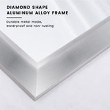 Amorho 50x36 Inch Bathroom Mirror Silver, Thick Metal Framed Wall Mirrors for Over Sink, Brushed Nickel Mirror Perfect for Bedroom, Living Room, Entryway, Rectangle (Horizontal/Vertical). Amorho