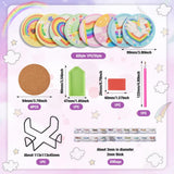 FASHEWELRY 8pcs Rainbow Diamond Painting Coaster Kit Diamond Art Crafts LGBT Pride Diamond Dot Coasters for Beginners, Adults FASHEWELRY