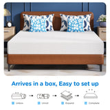 FDW 8 Inch Green Tea Queen Cooling Gel Memory Foam Mattress/Medium-Firm Mattress for Pressure Relief for Kid Adults/CertiPUR-US Certified/Mattress in a Box, Queen FDW