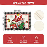 Artoid Mode Gnome Believe Xmas Balls Christmas Placemats Set of 4, 12x18 Inch Seasonal Winter Snowflake Table Mats for Party Kitchen Dining Decoration Artoid Mode