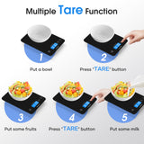 KOIOS Food Scale, 33lb/15kg Digital Kitchen Scale Weight in Grams and Ounces for Cooking Baking, 1g/0.1oz Precise Graduation, Batteries and Type-C Charging, Tare Function, LCD Display, Black KOIOS