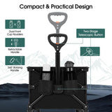 140L Collapsible Folding Wagon Cart with 330lbs Resting Weight Capacity, Heavy Duty Garden Cart with All-Terrain&Brake Wheel, Foldable Utility Wagon with Side Pocket for Groceries Camping,Black Generic