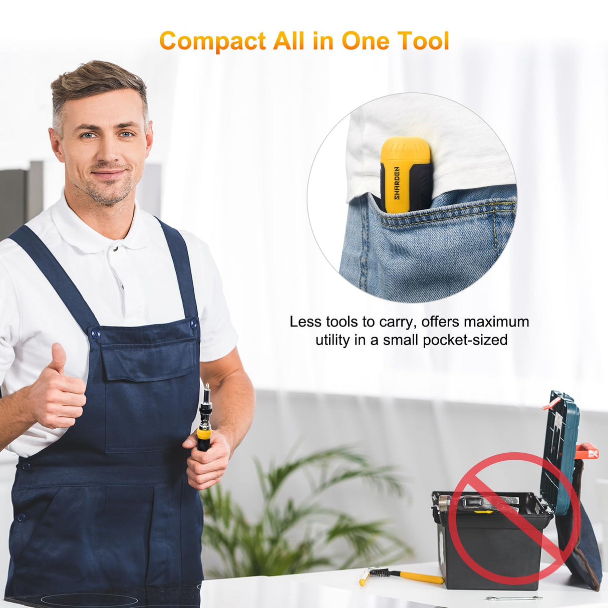 SHARDEN Ratcheting Screwdriver Multi Bit Screw Driver 13-in-1 Tool Ratchet Screwdriver Set Flat Head/Square/Torx/Hex/Phillips Screwdriver, 180 Degree Pivoting Adjustable Angle Magnetic Screwdriver Sharden