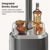 EAST OAK Anti-rust 50,000 BTU Patio Heater for Outdoor Use with Double-Layer Stainless Steel Burner, Square Round Table Design and Wheels, Propane Patio Heater for Home and Commercial, Stainless Steel EAST OAK