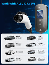 2025 New Portable Level 2 EV Charger (40Amp, 240V, NEMA 14-50P) with 23 Ft Cable. The Mobile Electric Vehicle Equipment Works Home Car Charging, Offering Charging for EV Model Tyocle